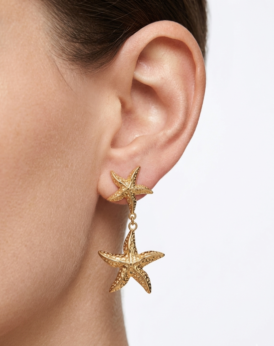 Stellar Starfish Drop Earrings