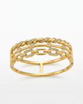 Aurelia Triple-Layer Crystal Bangle