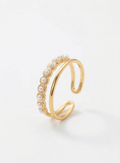 Pearl Harmony Double Layer Adjustable Ring