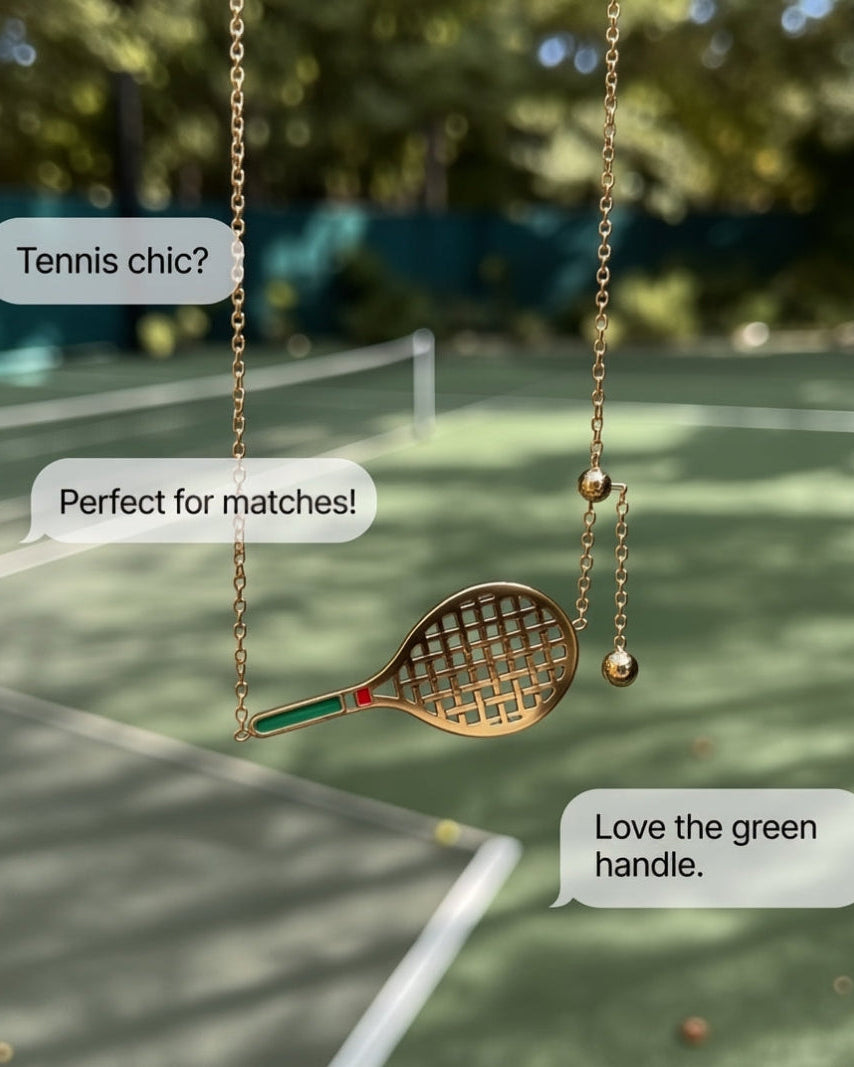Tennis Racket Necklace