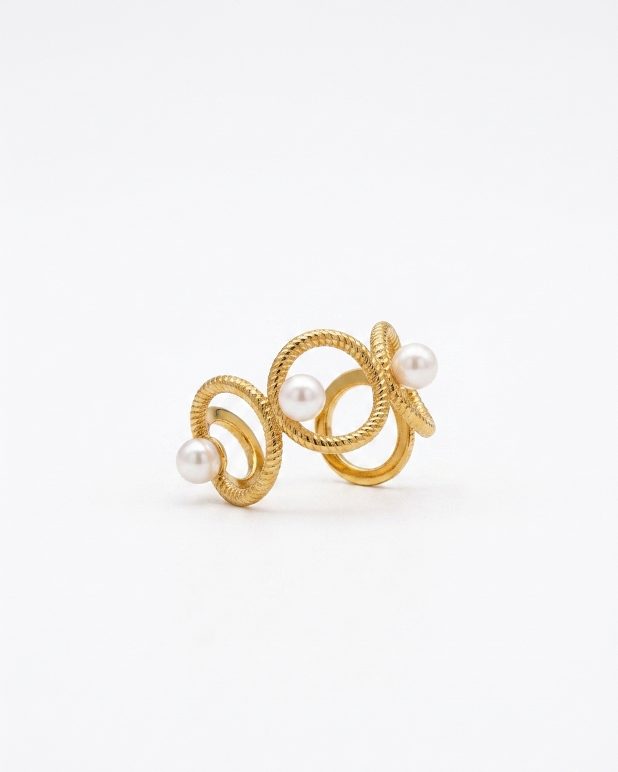 The Siren Swirl Adjustable Ring