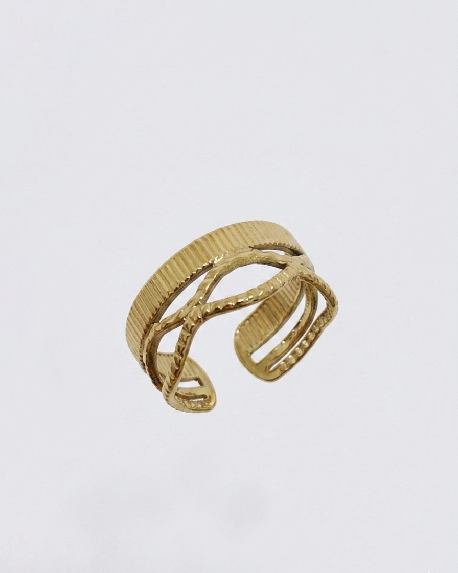 The Aura Triple-Band Ring