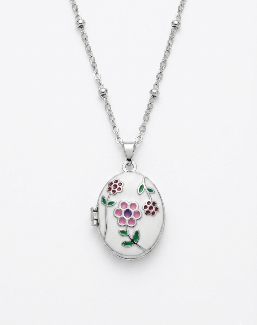 Floral Memories Locket Necklace