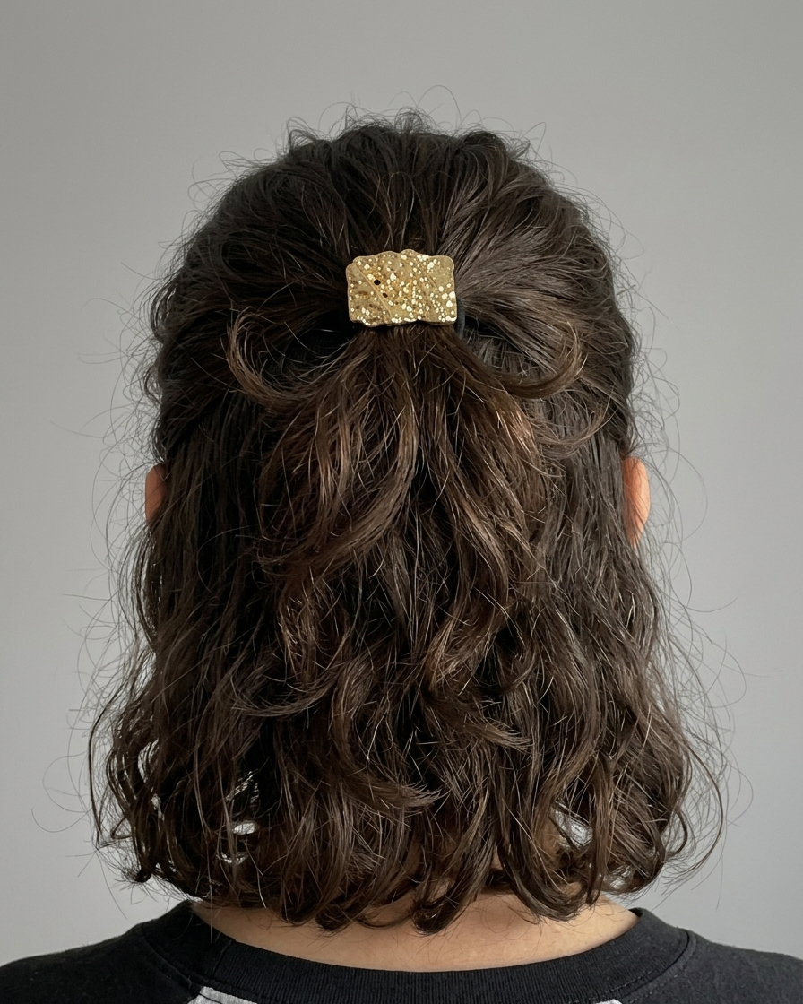 Aurelia Hammered Gold Ponytail Cuff