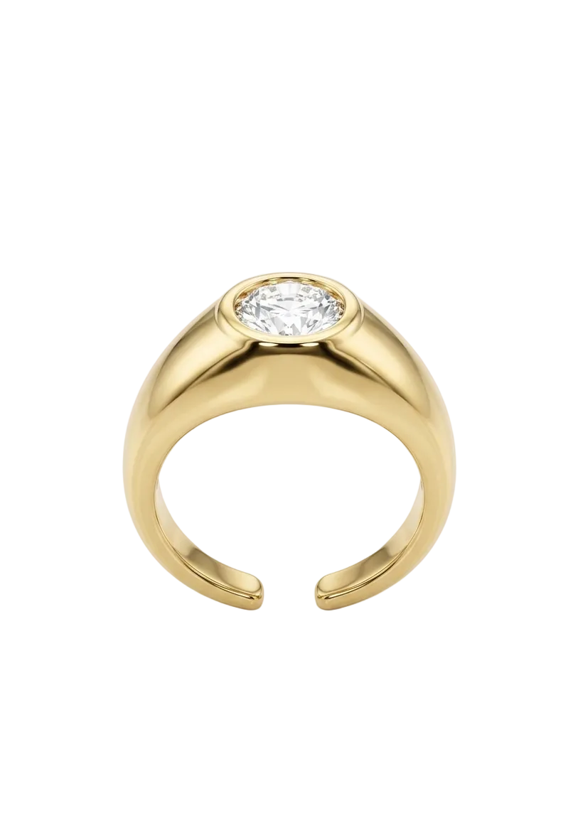 The Luna Dome Pinky Ring