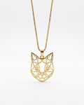 Geometric Origami Cat Necklace