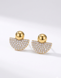 Golden Arc Stud Earrings