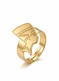 Empire Queen: Ancient Egyptian Nefertiti Adjustable Ring