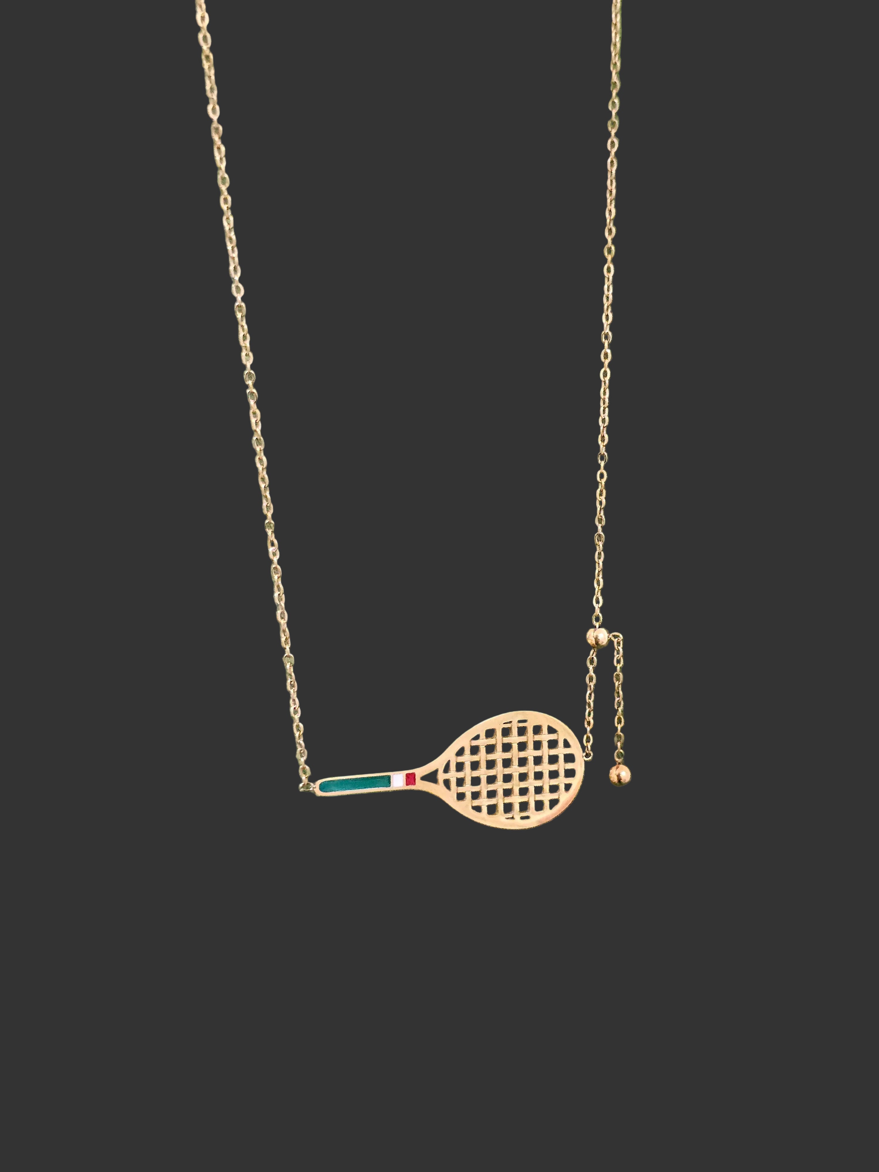 Tennis Racket Necklace