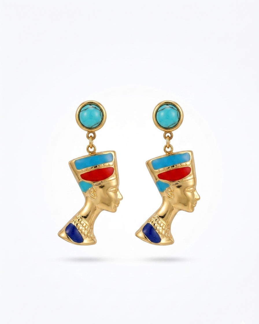 Nefertiti Empress Drop Earrings