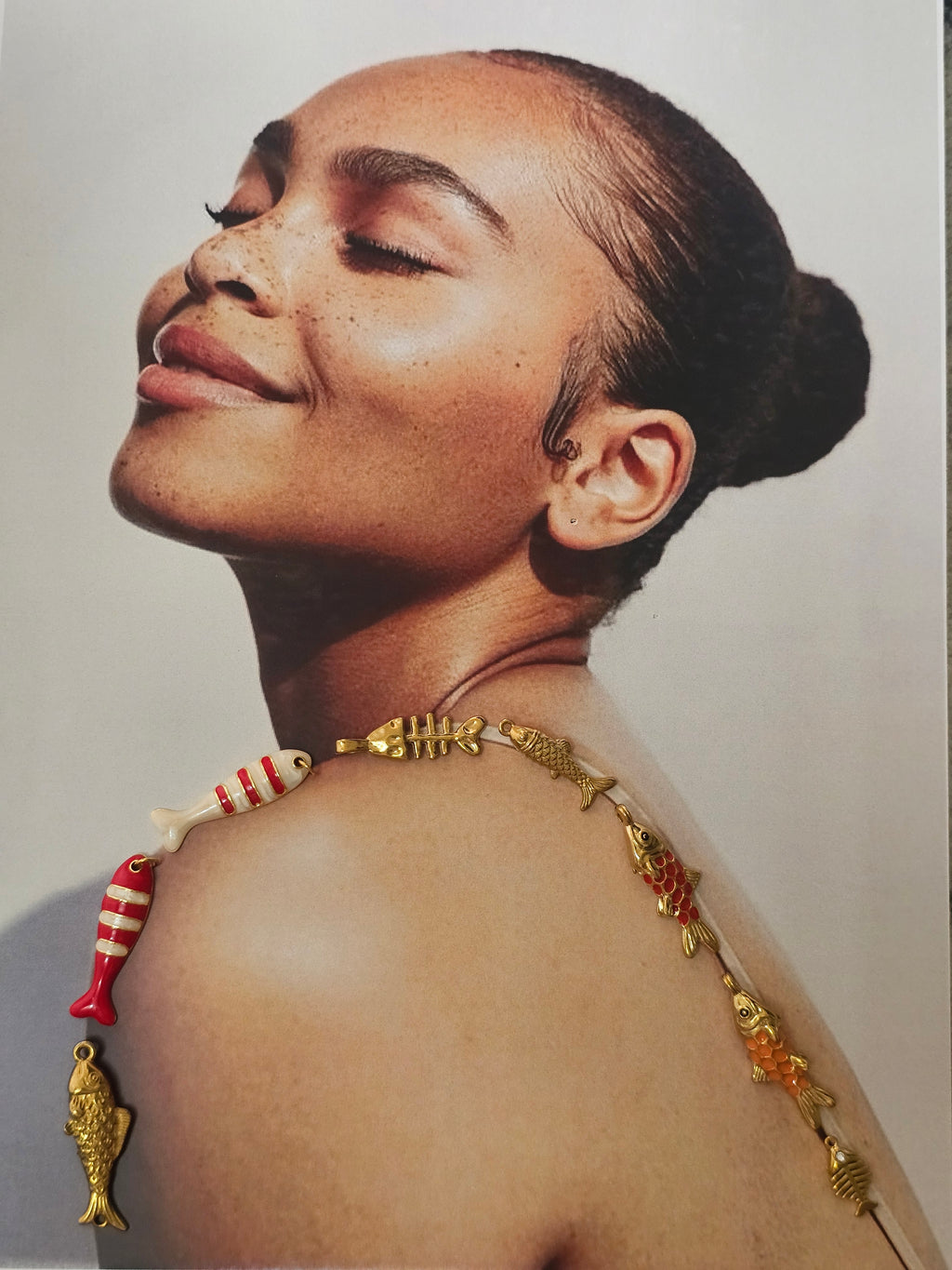 The Twin Fish Enamel Necklace