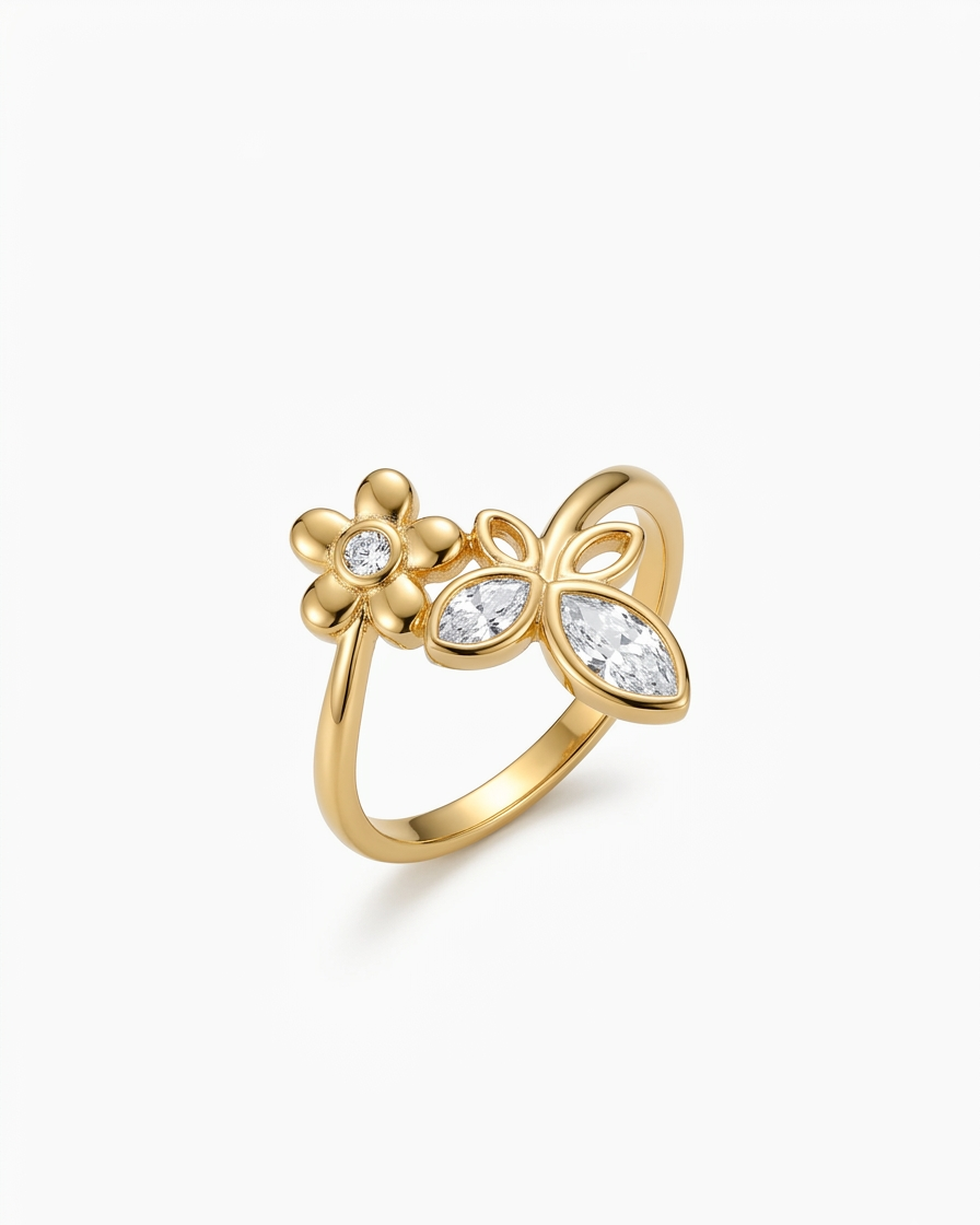 Celestial Garden Adjustable Cocktail Ring