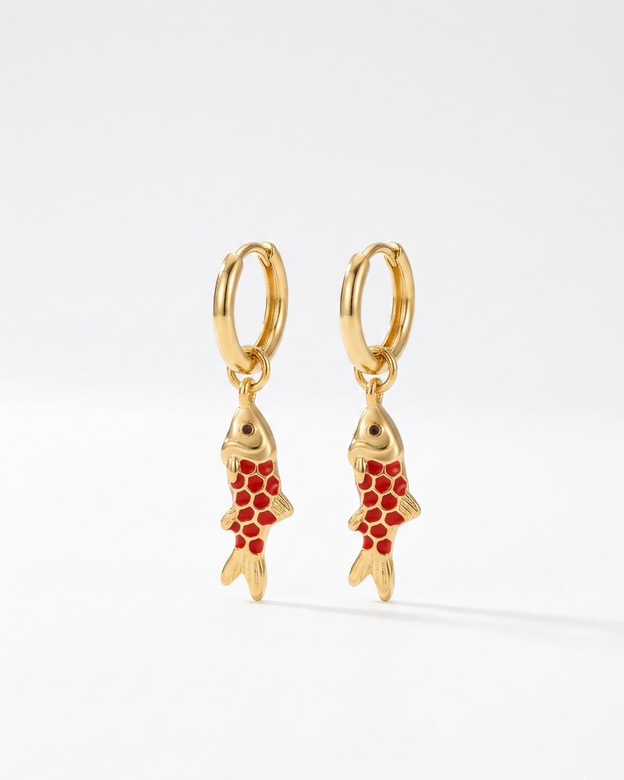 The Crimson Koi Earrings