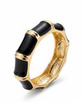 The Onyx Bamboo Hinged Bangle