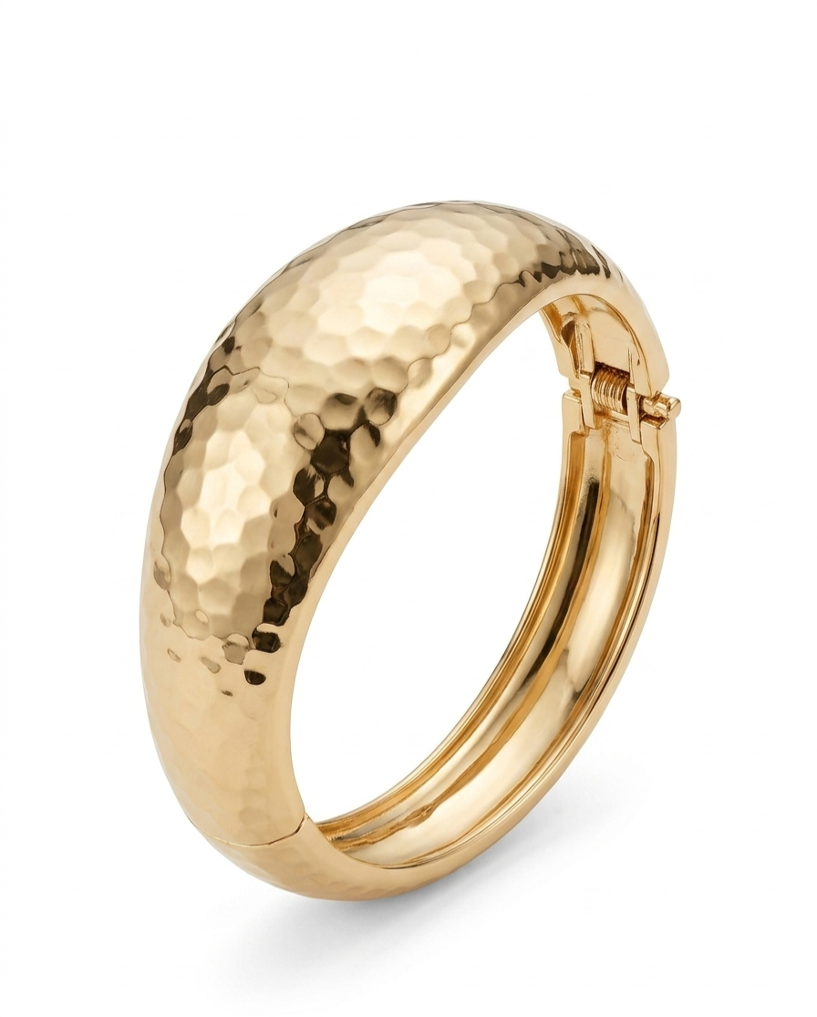 Sun-Kissed Hammered Bangle