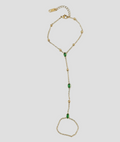 Emerald-Tone Marquise Hand Chain