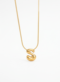 Initial Snake Chain Necklace