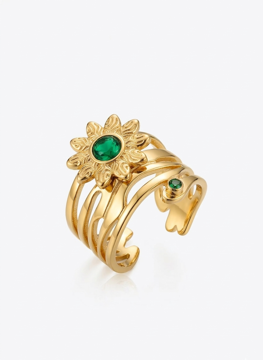 Celestial Sunburst Ring