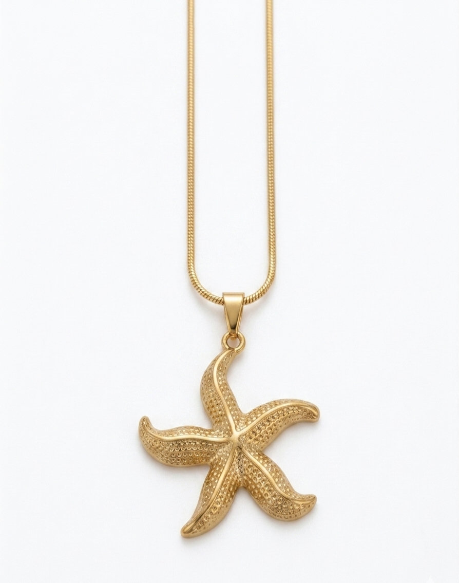 The Golden Starfish Statement Necklace
