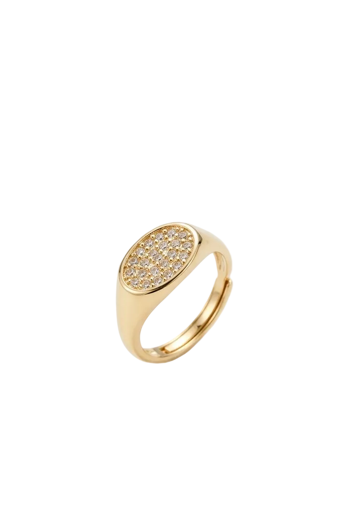 The Stellar Pave Pinky Ring