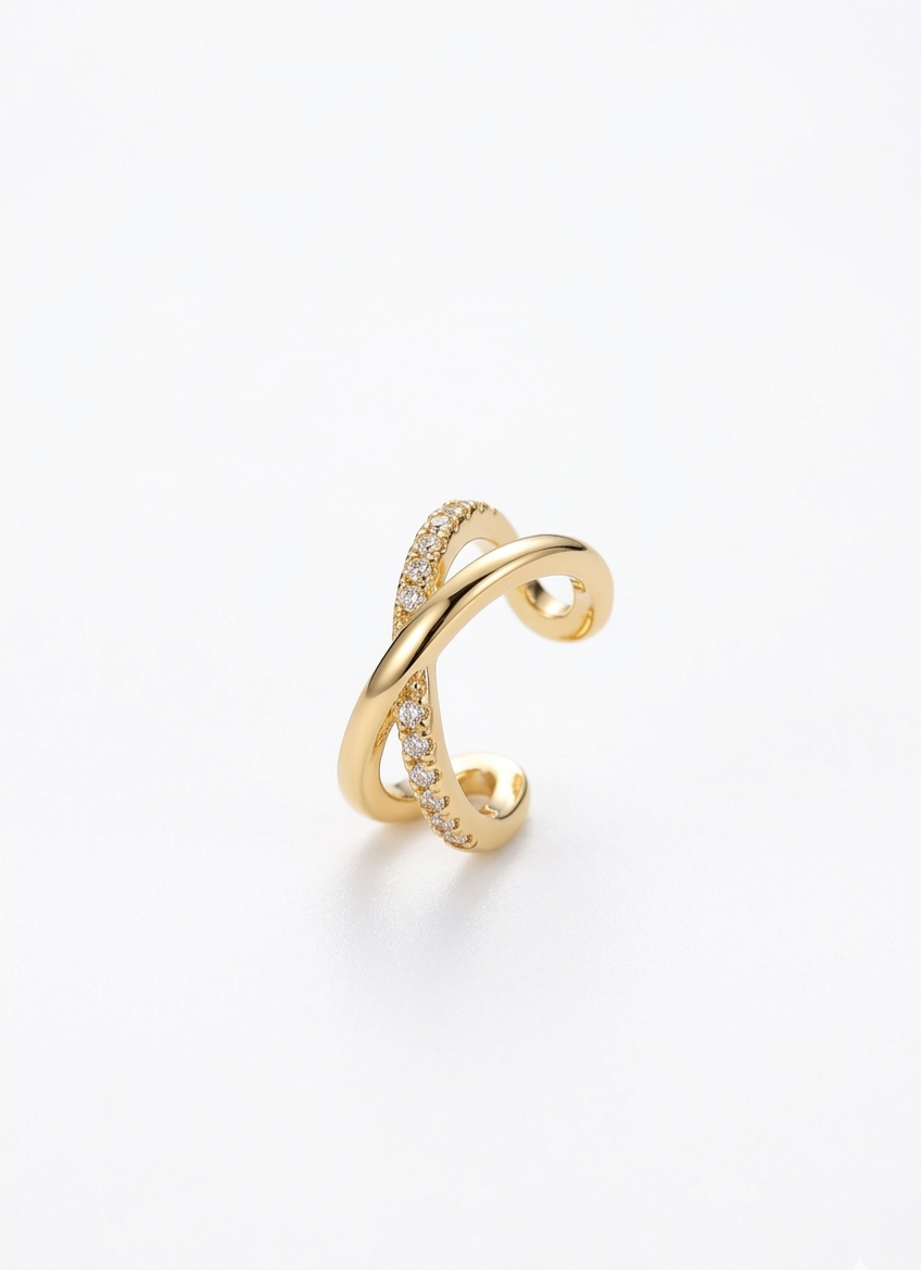 Aria Pavé Criss-Cross Ear Cuff
