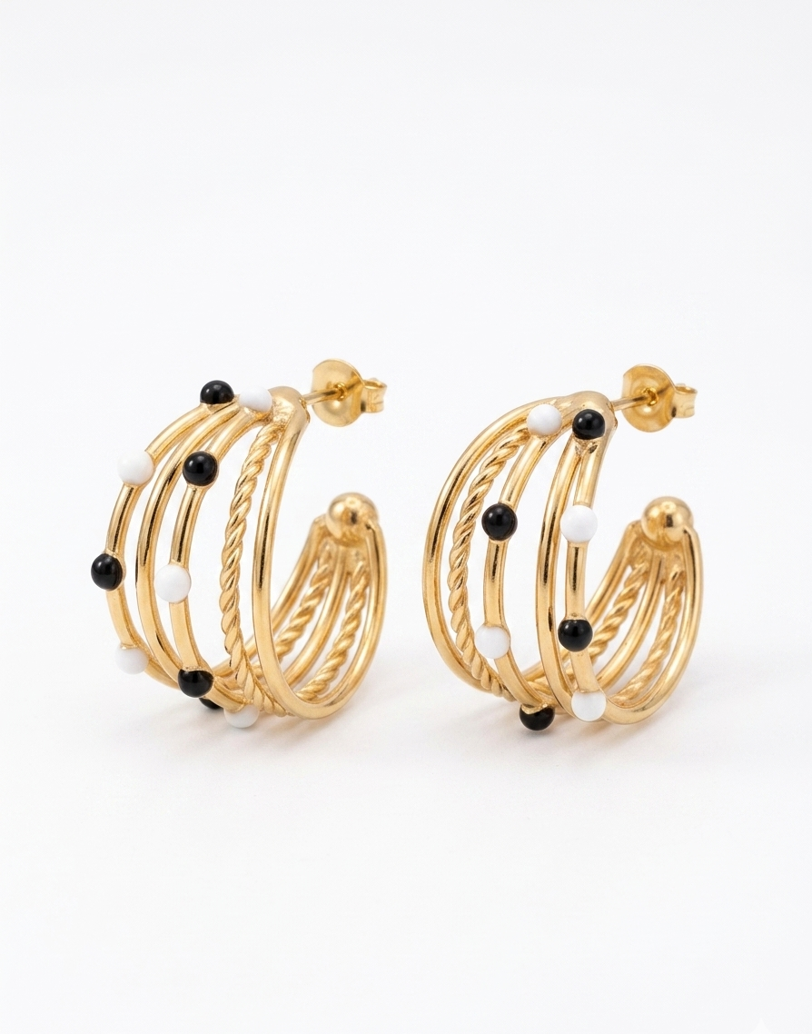 Monochrome Quad Hoops