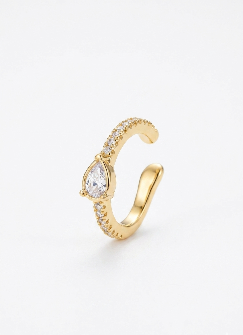 Aria Pear Droplet Ear Cuff